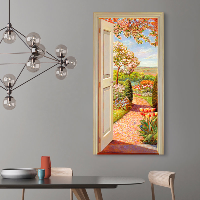 Door Opens On The Garden by Andrea Del Missier - Wrapped Canvas Print, 70cm H x 35cm W x 4cm D