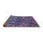 Tapis floral bleu / rose-1183949264