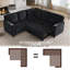 Canapé moderne en forme de L, design compact pour salon, appartement ou bureau