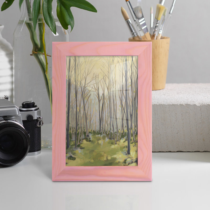 Delicate Forest II - reproduction de cadre photo simple, H 7 po x l 5 po x P 1 po, Rose