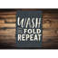 Enseigne en aluminium Wash Wash Fold-58216547