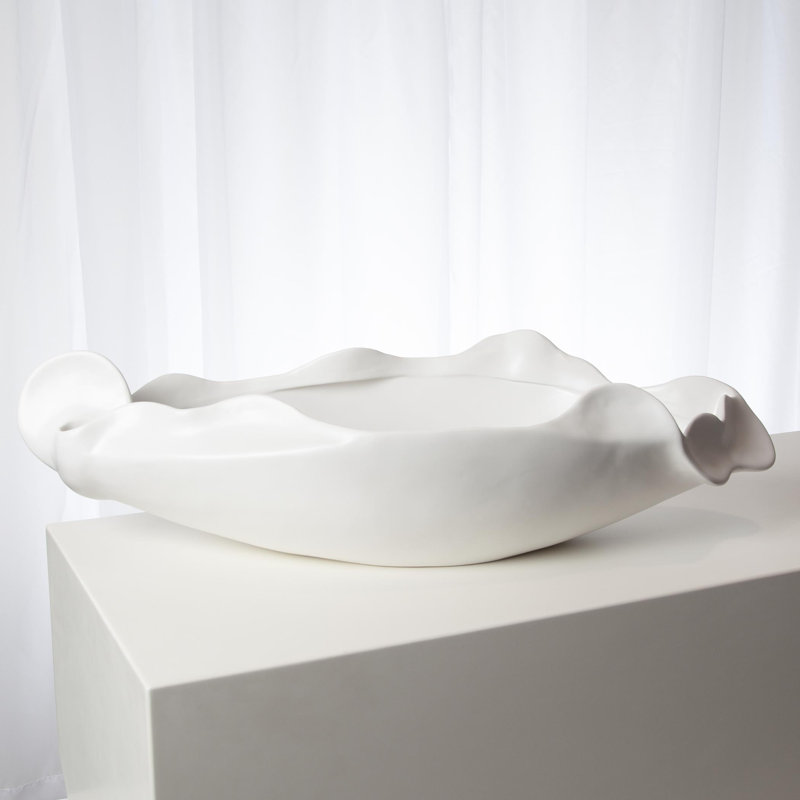 Free Form Bowl-Matte White, 7" H x 29" W x 11" D