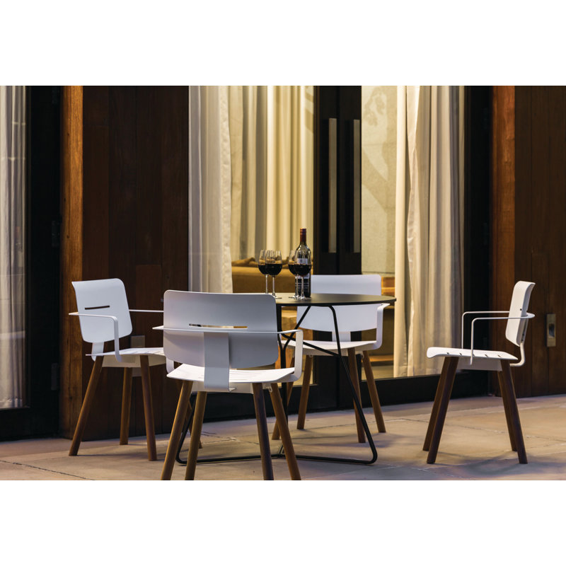 Serac Dining Table, Black HPL Top