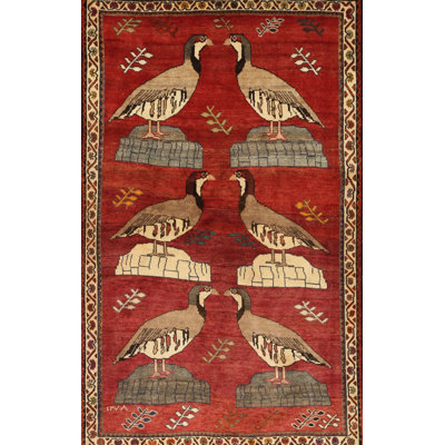 Tapis traditionnel rouge / gris