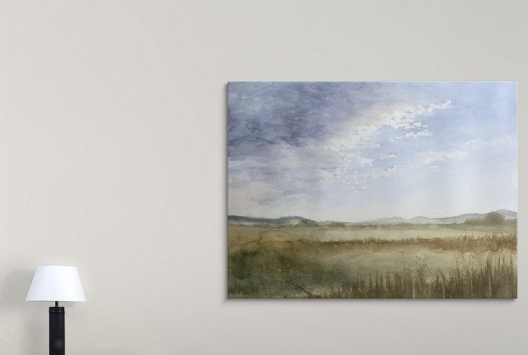« i » megan meagher, reproduction d’art Montana Horizon, H 12 po x l 16 po x P 1,5 po, Toile