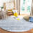 Ambr Hand Tufted Viscose/Wool Oriental Rug in Ivory/Navy-773860368