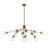 Modern 12-light Bubble Seeded Glass Chandelier-585040356