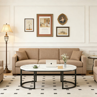 Modern Coffee Table U Shape Steel Frame