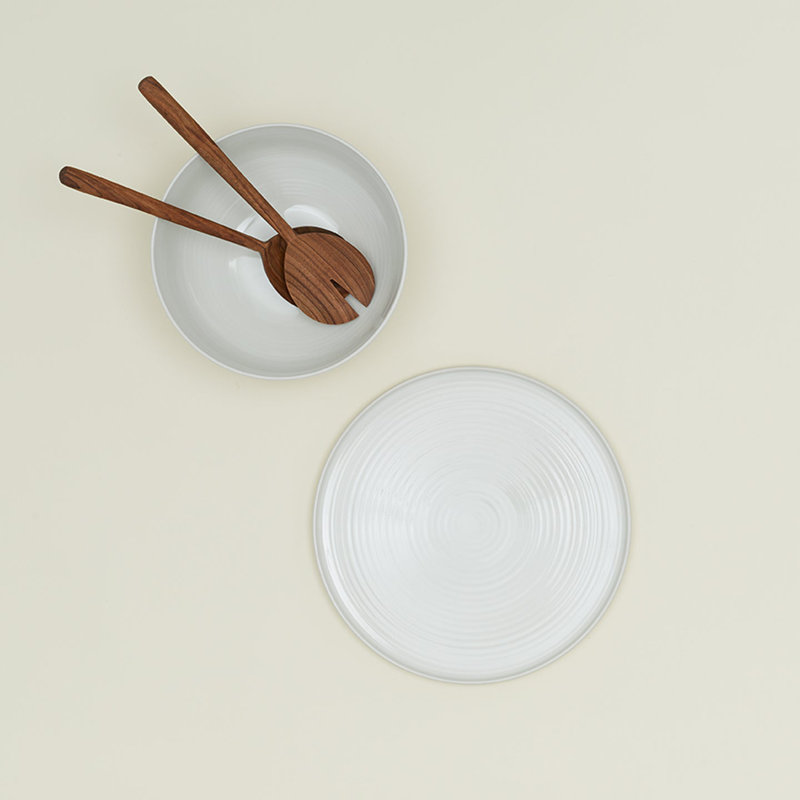 Stoneware Platter, Bone