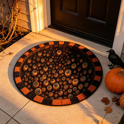 Floor mats Halloween Floor Mat With Ghost Pumpkin And Skull Patterns Indoor Outdoor Holiday Decor Welcome Doormat