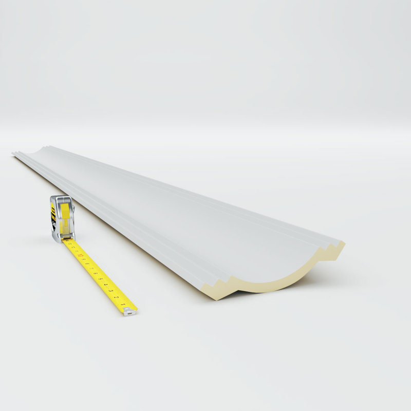 White Primed Urethane Crown Moulding, 94.5 inches