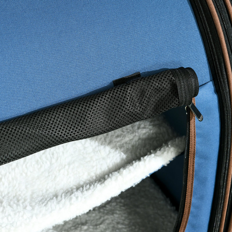 Sac de transport pour animaux 39 po, bleu, avec et plus d'espace de rangement. Sac de transport portatif bleu. Fabriqué à l'aide de tissu et de filet. Pliable et facile à transporter. Rembourrage intérieur confortable. Deux points d'entrée à fermeture à glissière.