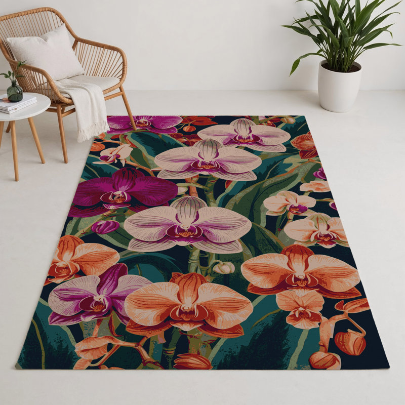 Tapis d'intérieur et d'extérieur mauve Nature, Rectangulaire 3 pi x 5 pi