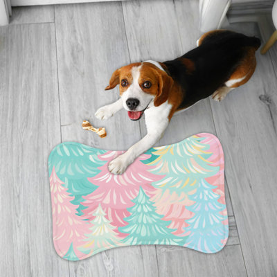 Preppy Holiday Trees - Tapis d'alimentation en os 1 pièce
