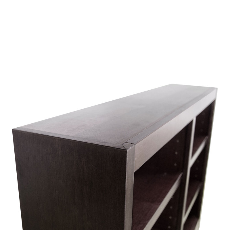 Bibliothèque double Backacre, Espresso, (3 tablettes) H 36 po x l 48 po x P 10,63 po