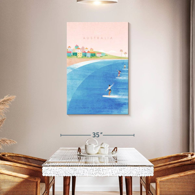Affiche de voyage rétro Aime, Australie, H 45 po x l 30 po