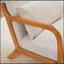 Chaise d'appoint de style moderne Mid-Century, fauteuil avec chaises, coussin de lecture, structure en bois massif et balcon de chambre à coucher pour salon
