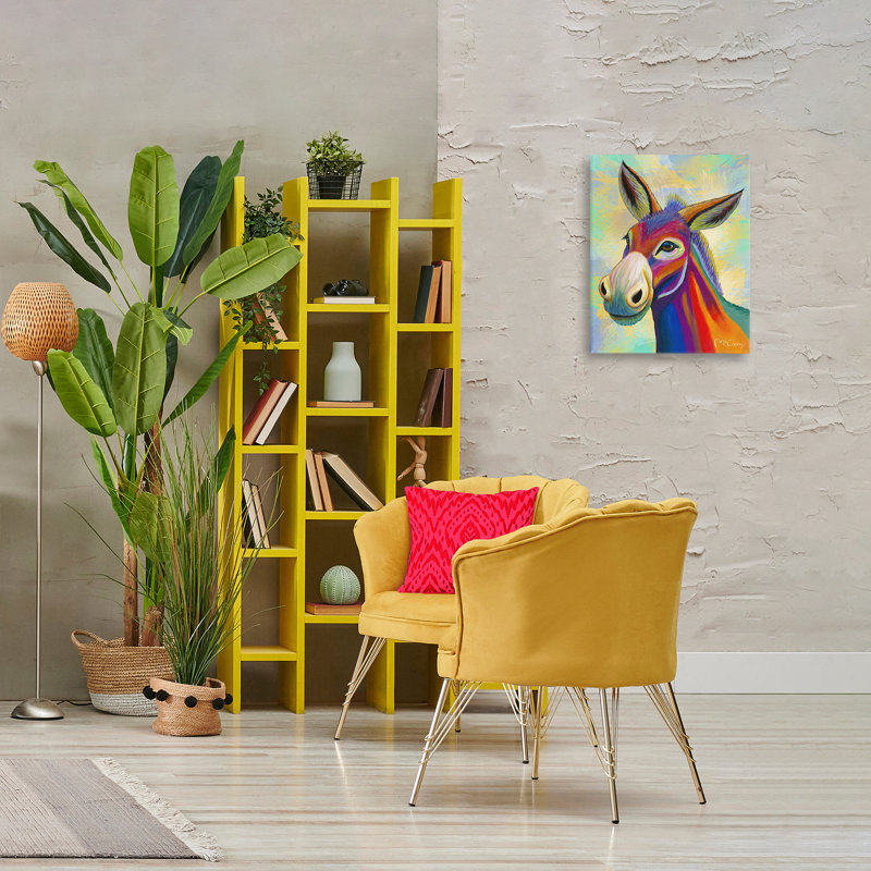 «Vibrant Donkey Expression», art par Jadei, H 20 po x l 16 po