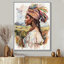 «Gullah Woman African Memory I» - art mural femme afro-américaine