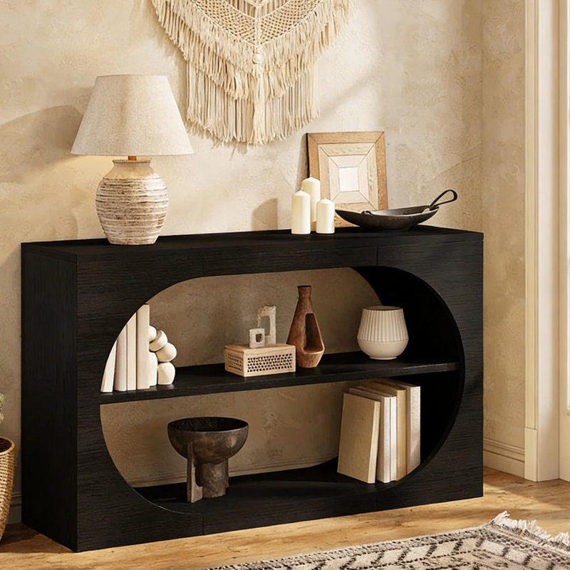 Console simple de style Wabi-sabi, H 31,5 po x l 55,1 po x P 13,8 po