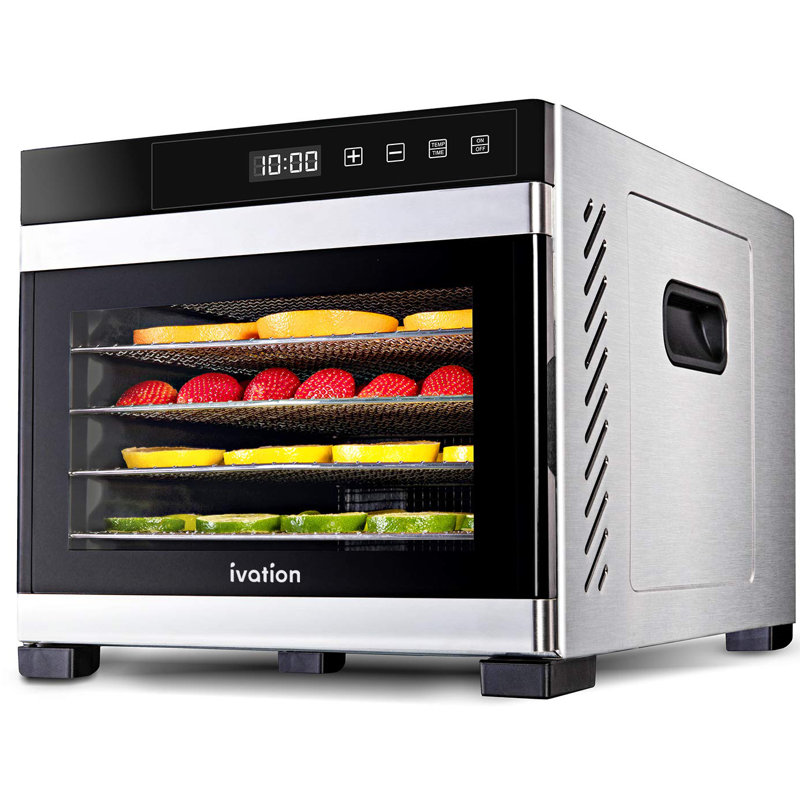 Ivation 6 Tray Stainless Steel Food Dehydrator with Timer
