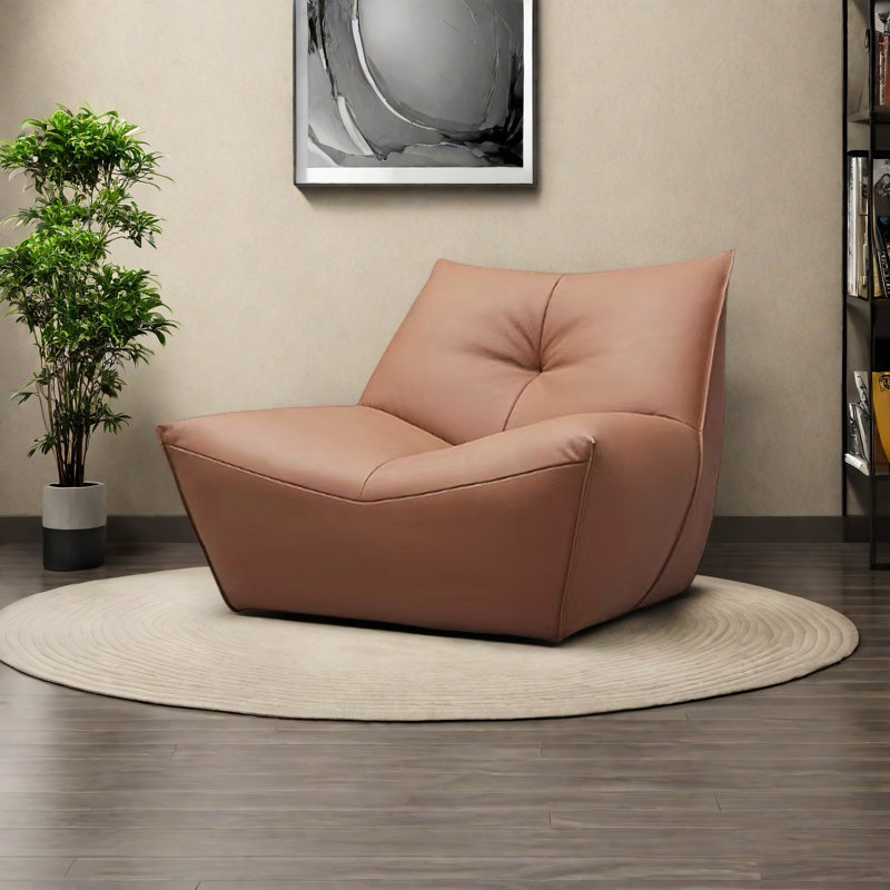 Modern Luxury-Inspired Swivel Chair, Brown