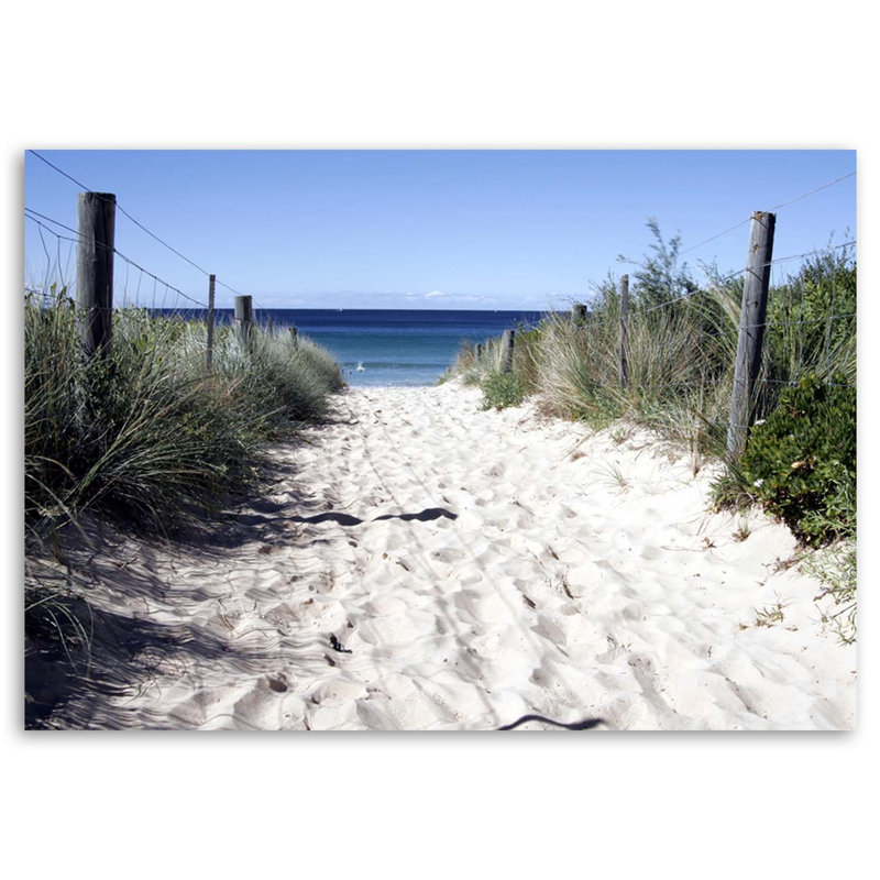 Beach Dune Landscape - No Frame Print on Canvas, 80cm H x 120cm W