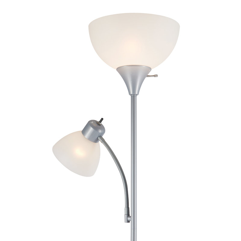 Carleshia 72'' Floor Lamp, Satin Silver