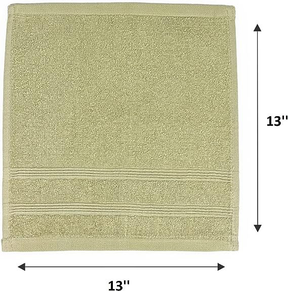 Genadijus 100% Cotton Midweight Washcloth, Linen
