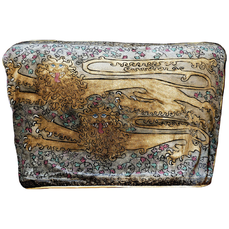 Normandy Lions Velvet Rectangular Pillow Cover
