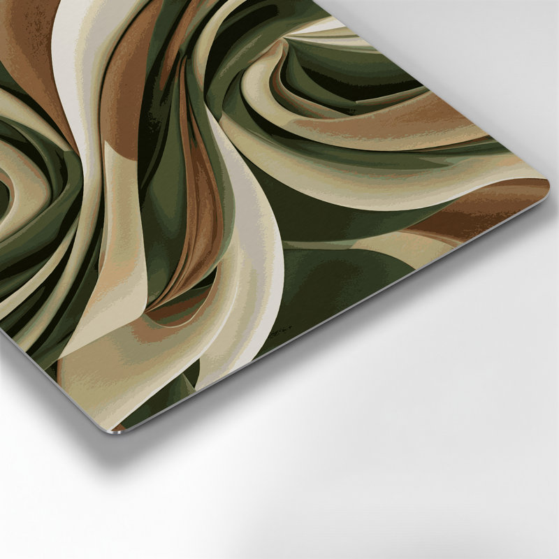 «Biomorphic Abstraction 17», art mural en métal brun, H 16 po x l 16 po