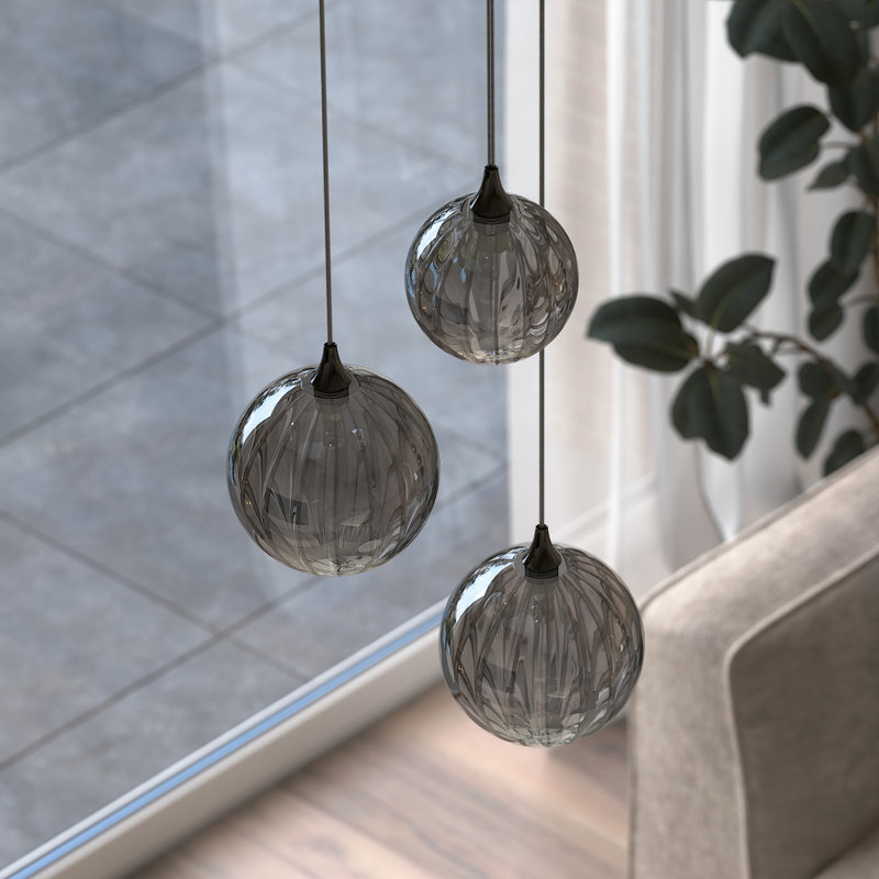 Vine 3 - Light LED Pendant, Satin Nickel
