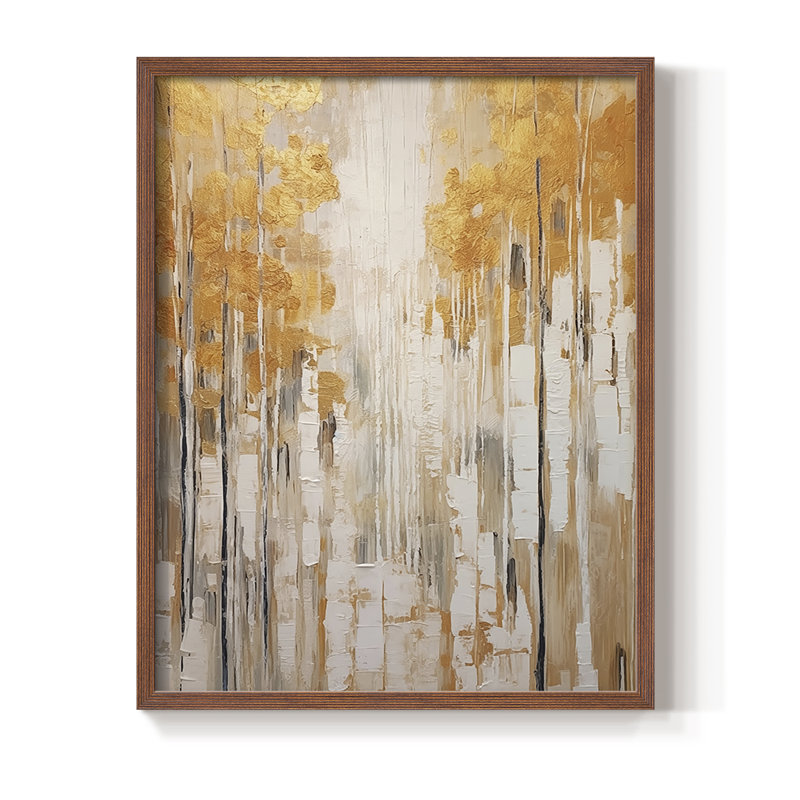 ABSTRACT Series CMLX, reproduction encadrée - bois massif, H 30 po x l 24 po, Noyer