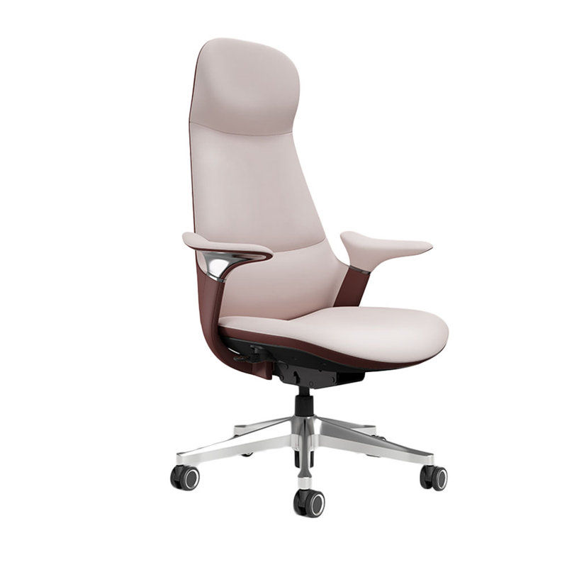Task Chair with Headrest, Light Red