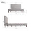 Lit plateforme tapissier Janne, gris classique-939185681