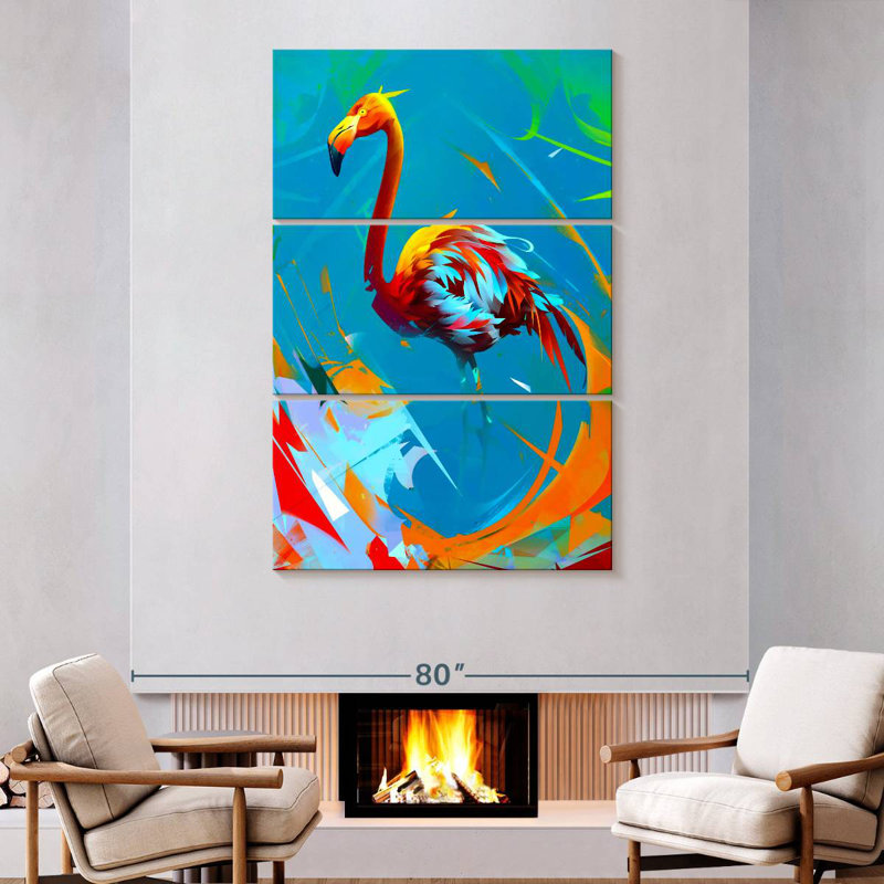 Flamant rose Brampt, H 74 po x l 48 po