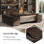 Bureau de direction 94,49 "moderne en L brun pour bureau-1413035855