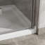 Porte de douche de 34 po x 72 po avec base en acrylique blanc, verre trempé transparent de 1/4 po, aluminium, poignée robuste, bandes d'étanchéité en verre pour prévenir les fuites, salle de bain propre
