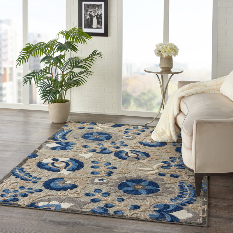 Floral Area Rug, Rectangle 160 x 226cm
