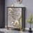 Painted Five-Drawer Silver Foil Accent Cabinet