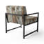 Rustic Farmhouse Wooden Planks - Fauteuil rembourré rétro, fauteuil d'appoint brun-771750604