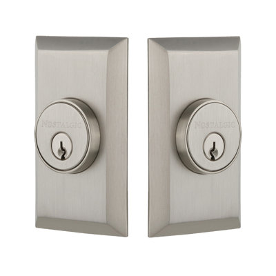 Nostalgic Warehouse Studio Plate Double Cylinder Deadbolt