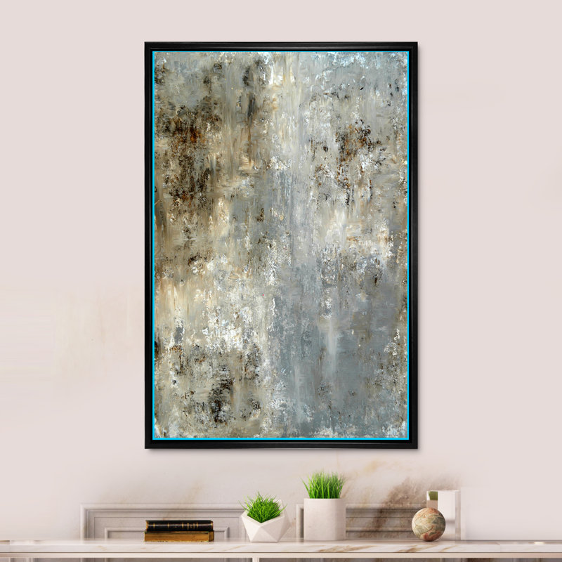 Art moderne gris et bleu II 2FL47754, Noir, H 20 po x l 12 po x P 1 po