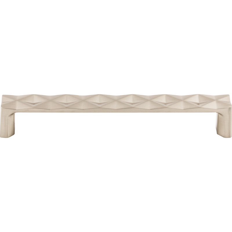 Quilted Bar pull, Brushed Satin Nickel, 6 5/16" Center to Center
