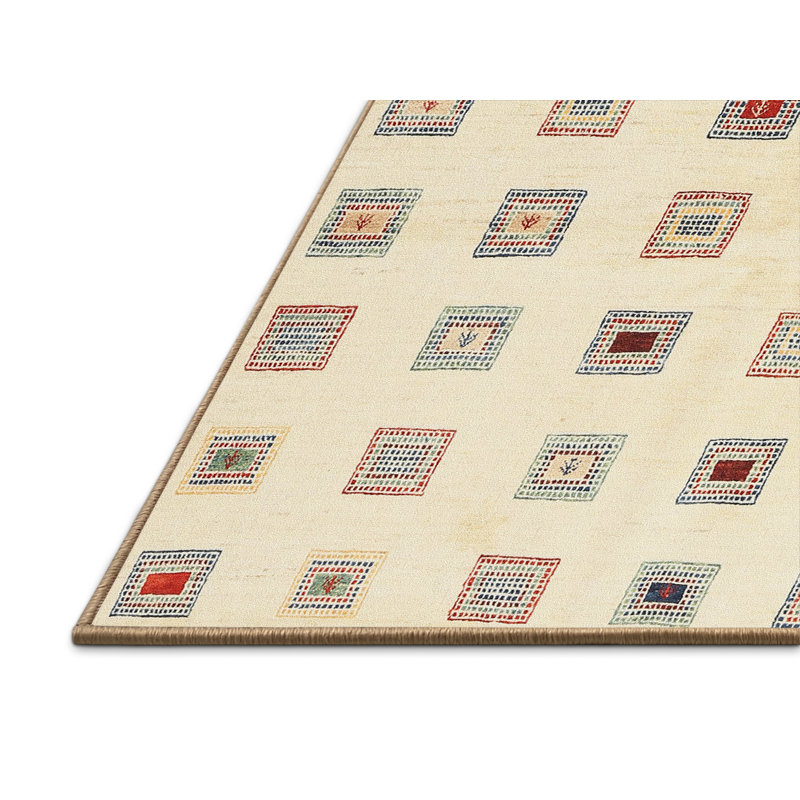 Tapis beige/brun/gris contemporain, Rectangle 5 pi x 7 pi