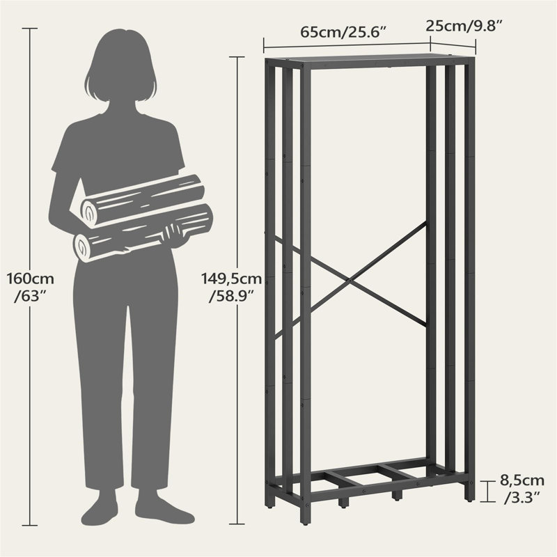 65cm W Metal Log Rack
