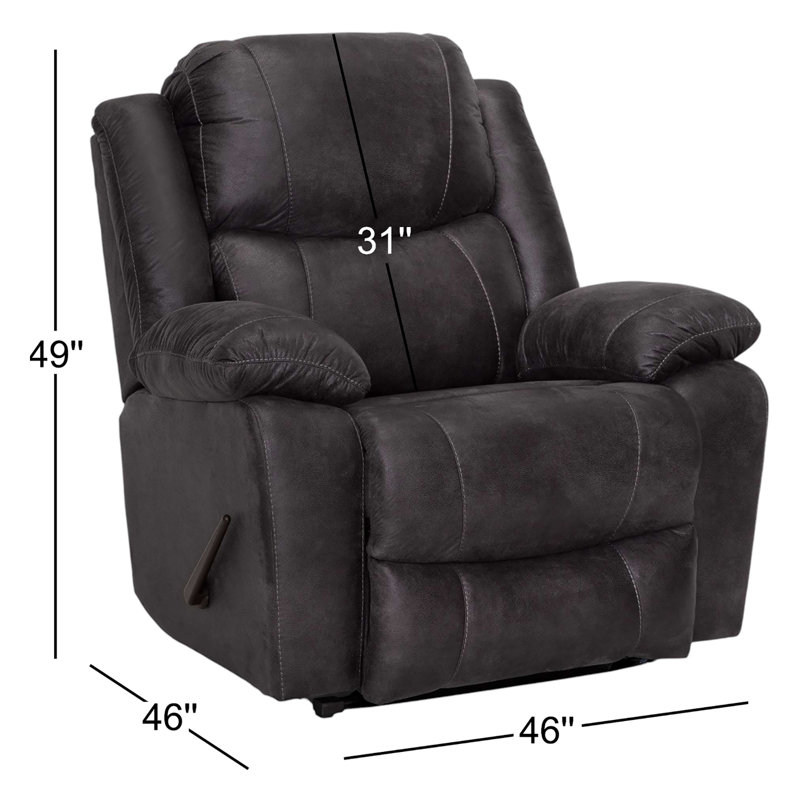 Jerrimy Upholstered Recliner, Black