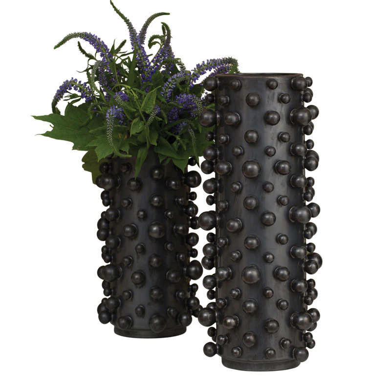 Molecule Vase-Graphite-Lg, Graphite
