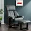 Fauteuils de massage pivotants avec repose-pieds, revêtement en cuir PU et bois, style cinéma maison moderne-769452247