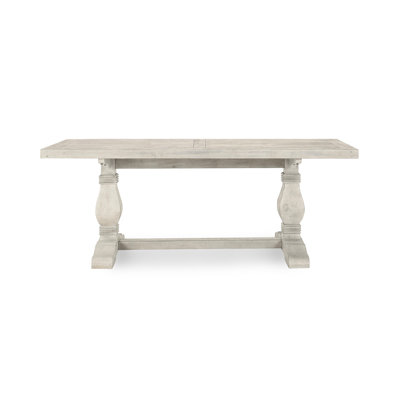 Table de salle à manger à tréteaux en bois massif de 78 po Kinston